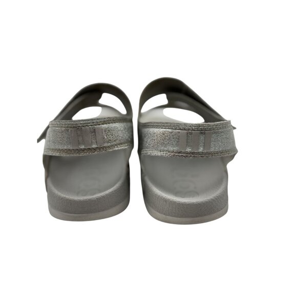 Adidas Kids Sandals Size 5 Silver Glitter Adjustable Straps - Picture 9 of 9